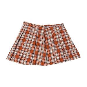 Wonder Nation Girls Pleated Plaid Orange Skirt - XL 14/16 PLUS - NWT